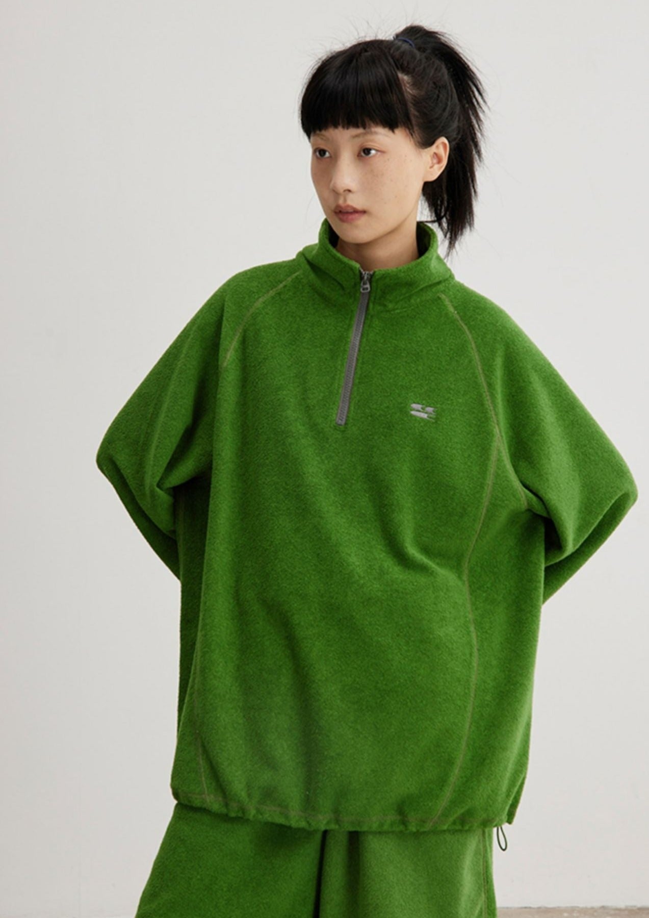 CRYING CENTER Sports Zipper Polo Sweatshirt