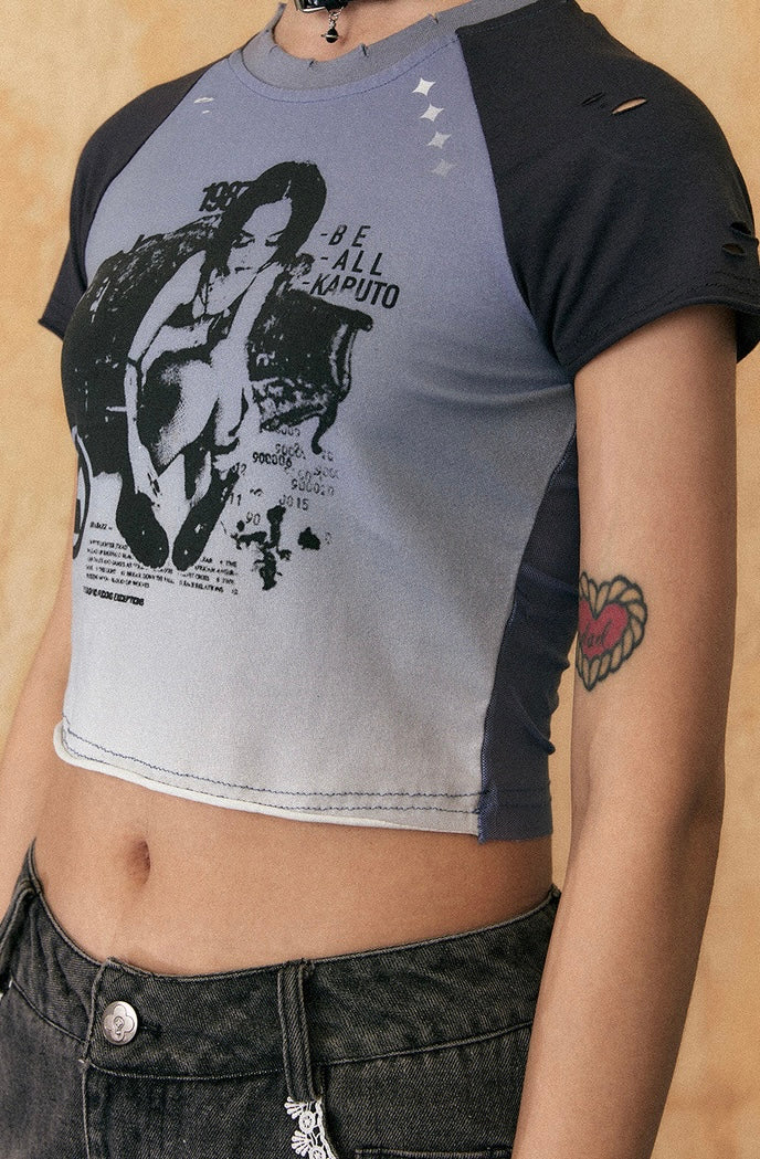 EZEK&STUDIO American Retro Punk Short Sleeve T-Shirt