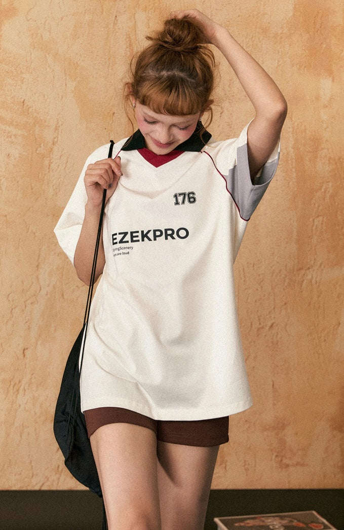 EZEK&STUDIO 2024新作モデル コントラストカラー半袖ポロシャツ