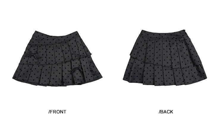 EZEK&STUDIO Polka dot slim short skirt