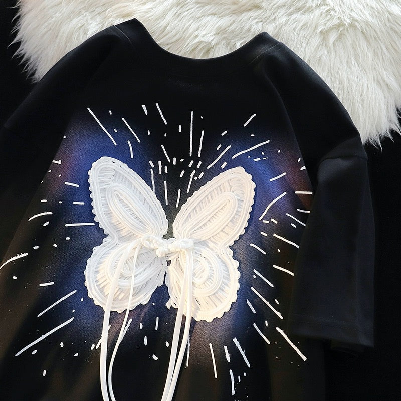 Konggeins American butterfly short sleeve T-shirt