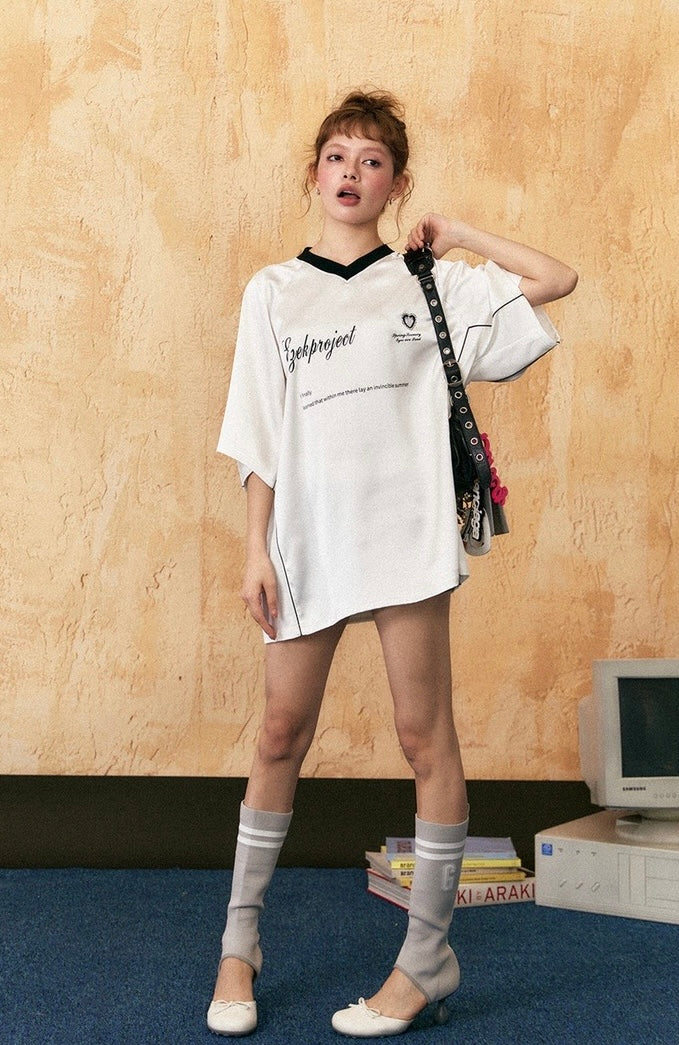 EZEK&STUDIO Casual loose short sleeve T-shirt