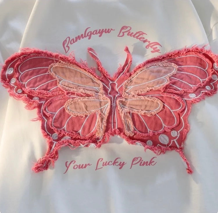Konggeins Butterfly short sleeve T-shirt