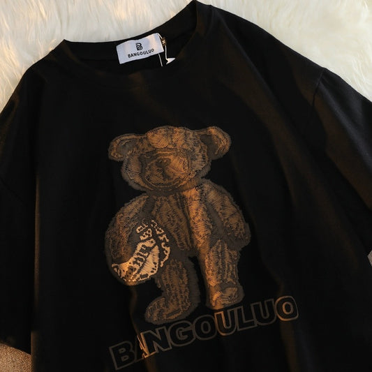 Konggeins Big bear print short sleeve T-shirt
