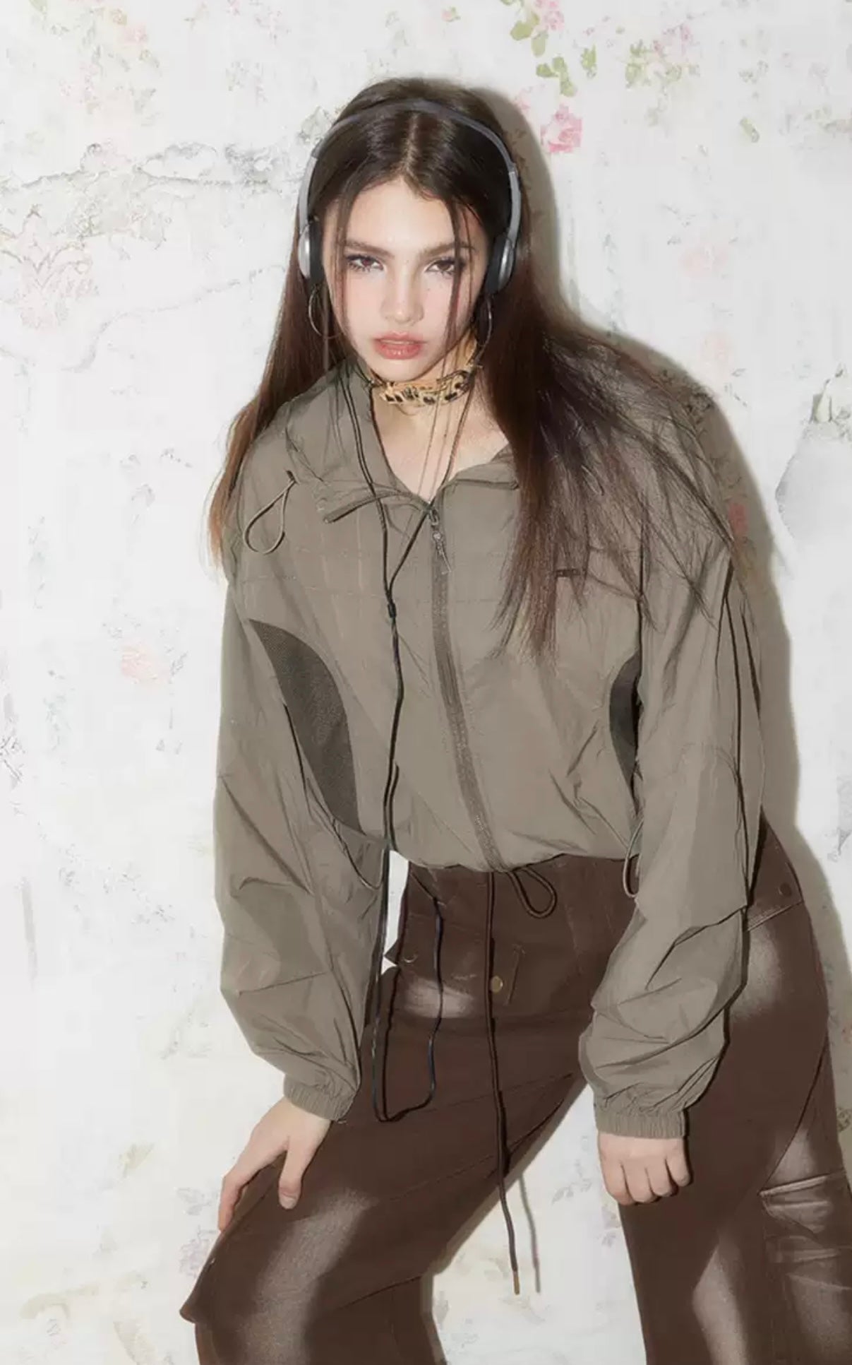 I'M ONE Mesh Stitching Workwear Style Sun Protection Shirt