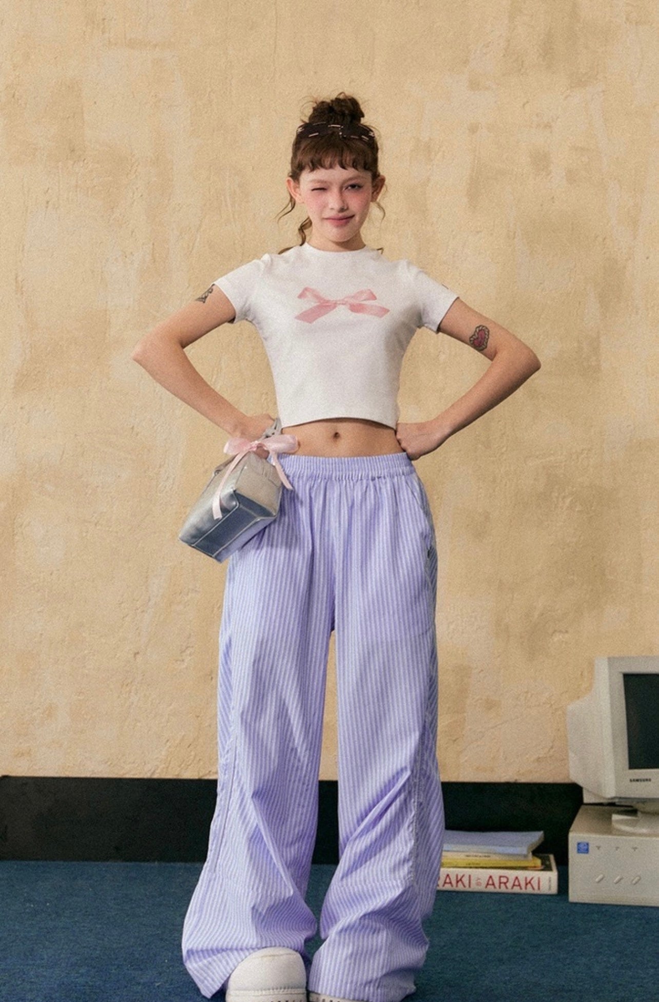 EZEK&STUDIO Slim Loose floor length pants