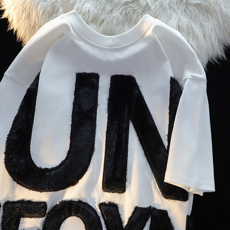 Konggeins American street embroidery short sleeve T-shirt