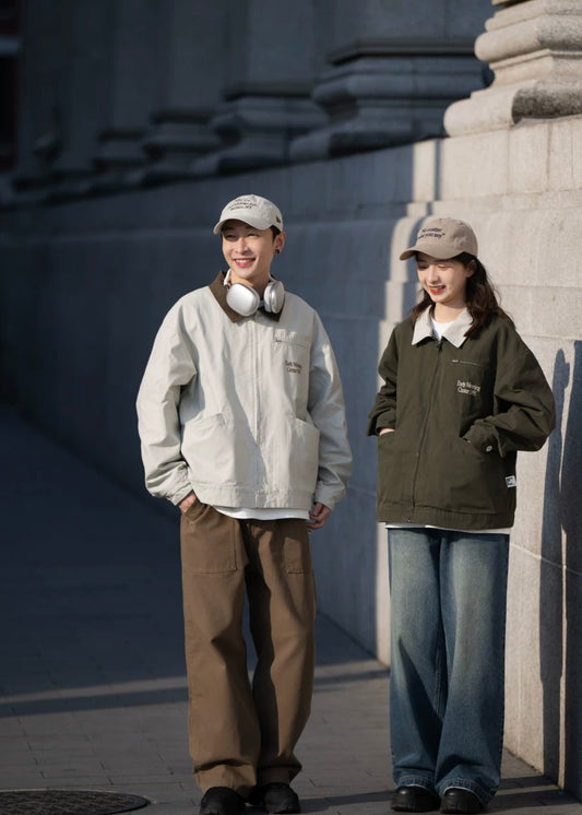BELLKENIDE Cargo Monogram Embroidery Simple Wash Jacket