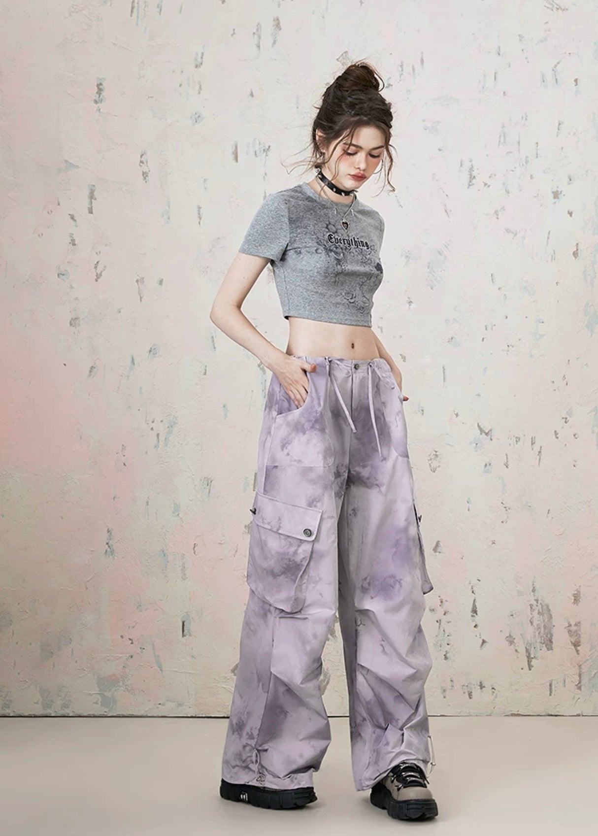 I'M ONE Dune Waste Strand Style Tie-dye Overalls
