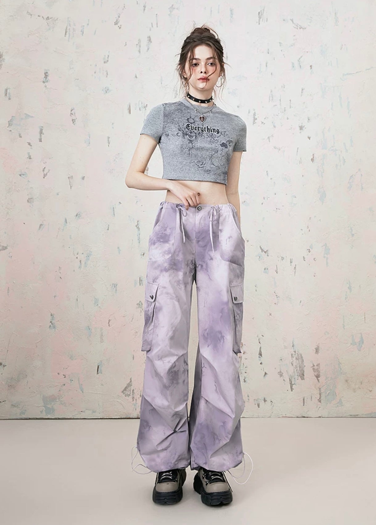 I'M ONE Dune Waste Strand Style Tie-dye Overalls