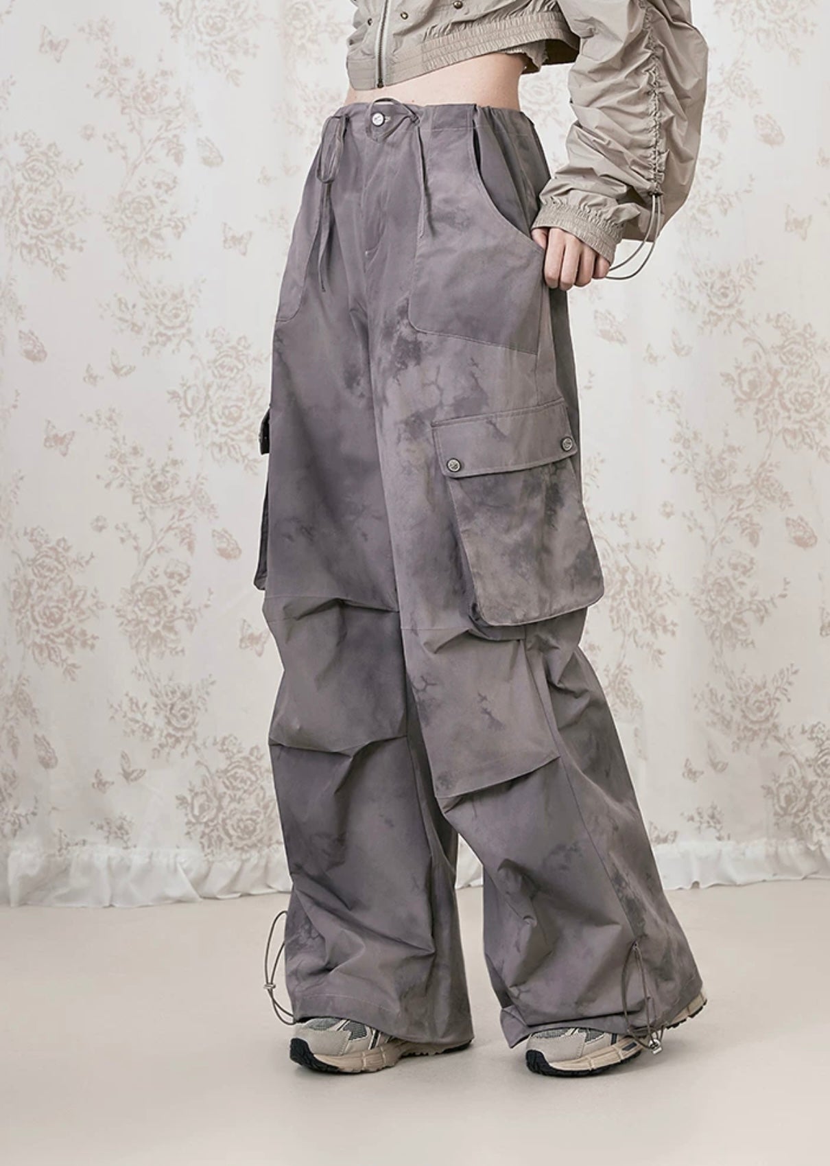 I'M ONE Dune Waste Strand Style Tie-dye Overalls