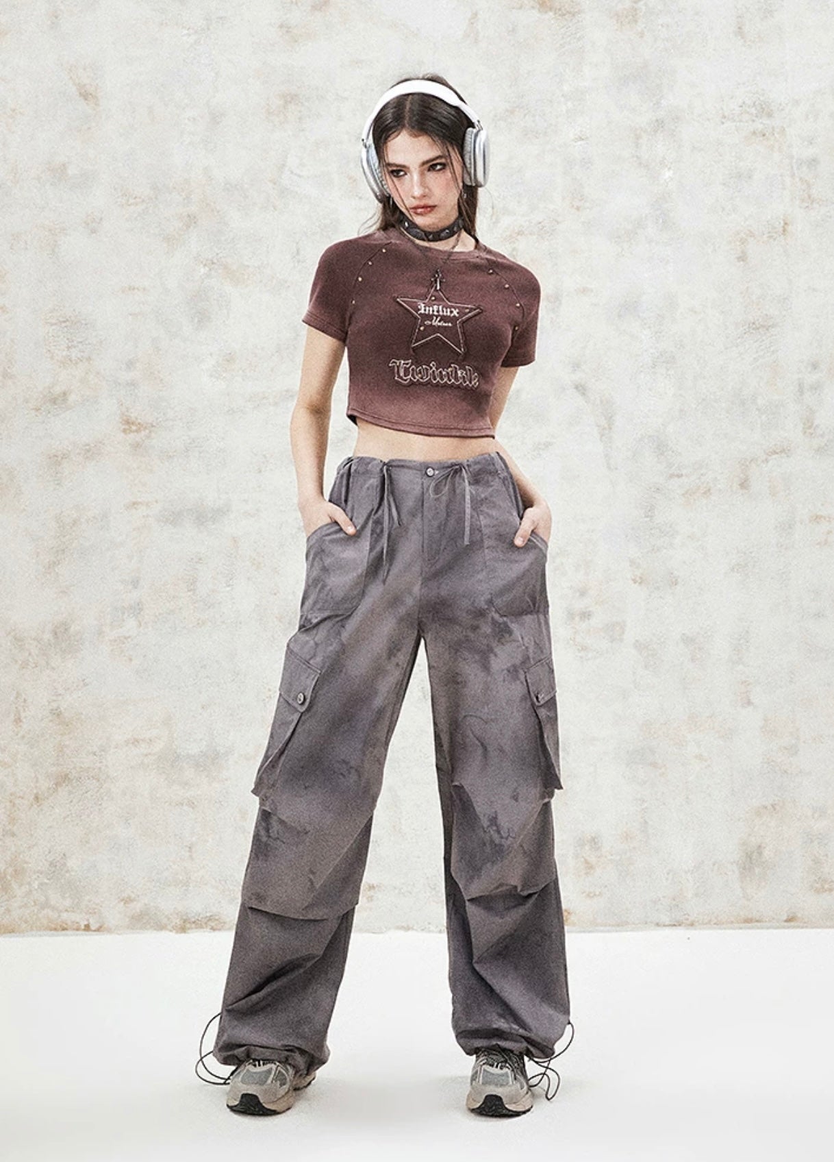I'M ONE Dune Waste Strand Style Tie-dye Overalls