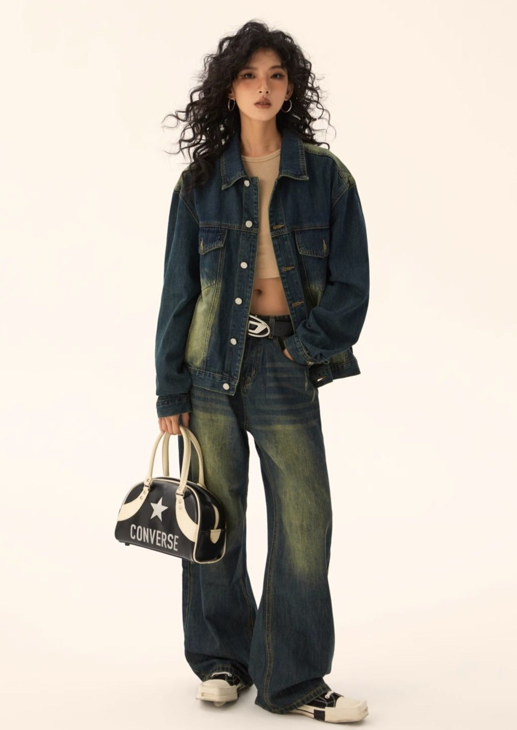 EZEK&STUDIO Casual Vintage Denim Jacket