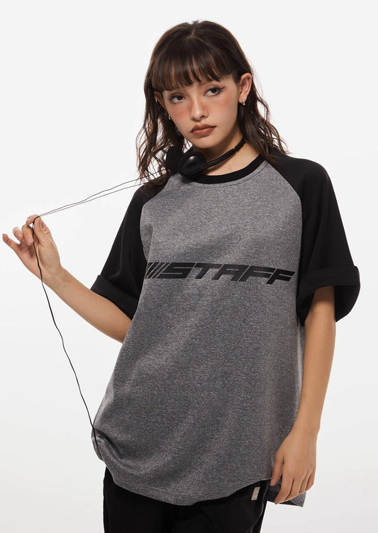 EZEK&STUDIO Dark-Tone Raglan T-shirt