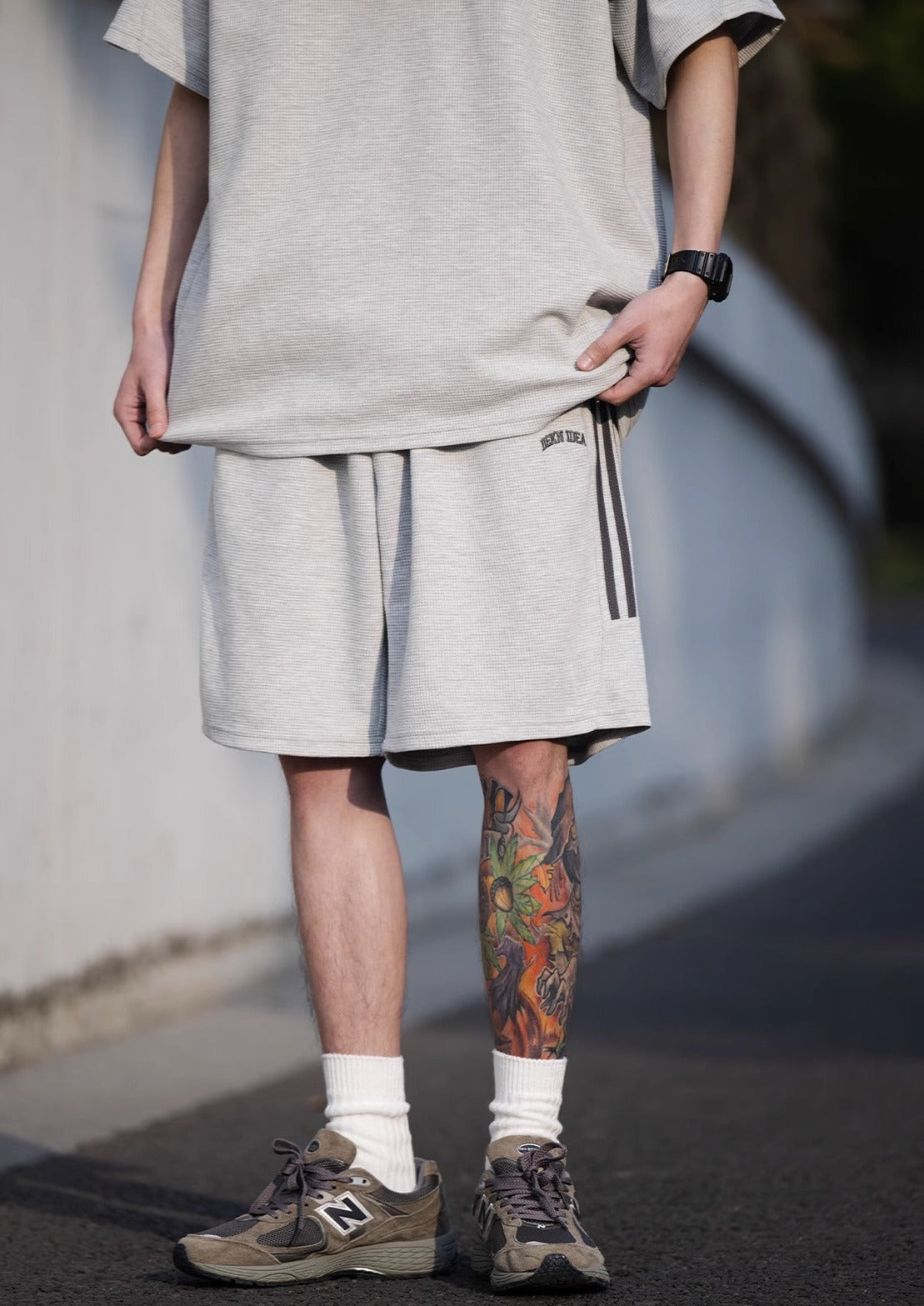 BELLKENIDE Three Lines Casual Sports Shorts