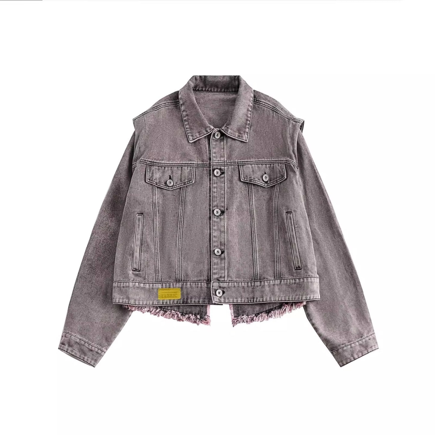 EZEK&STUDIO Retro Smoky Gray Denim Jacket