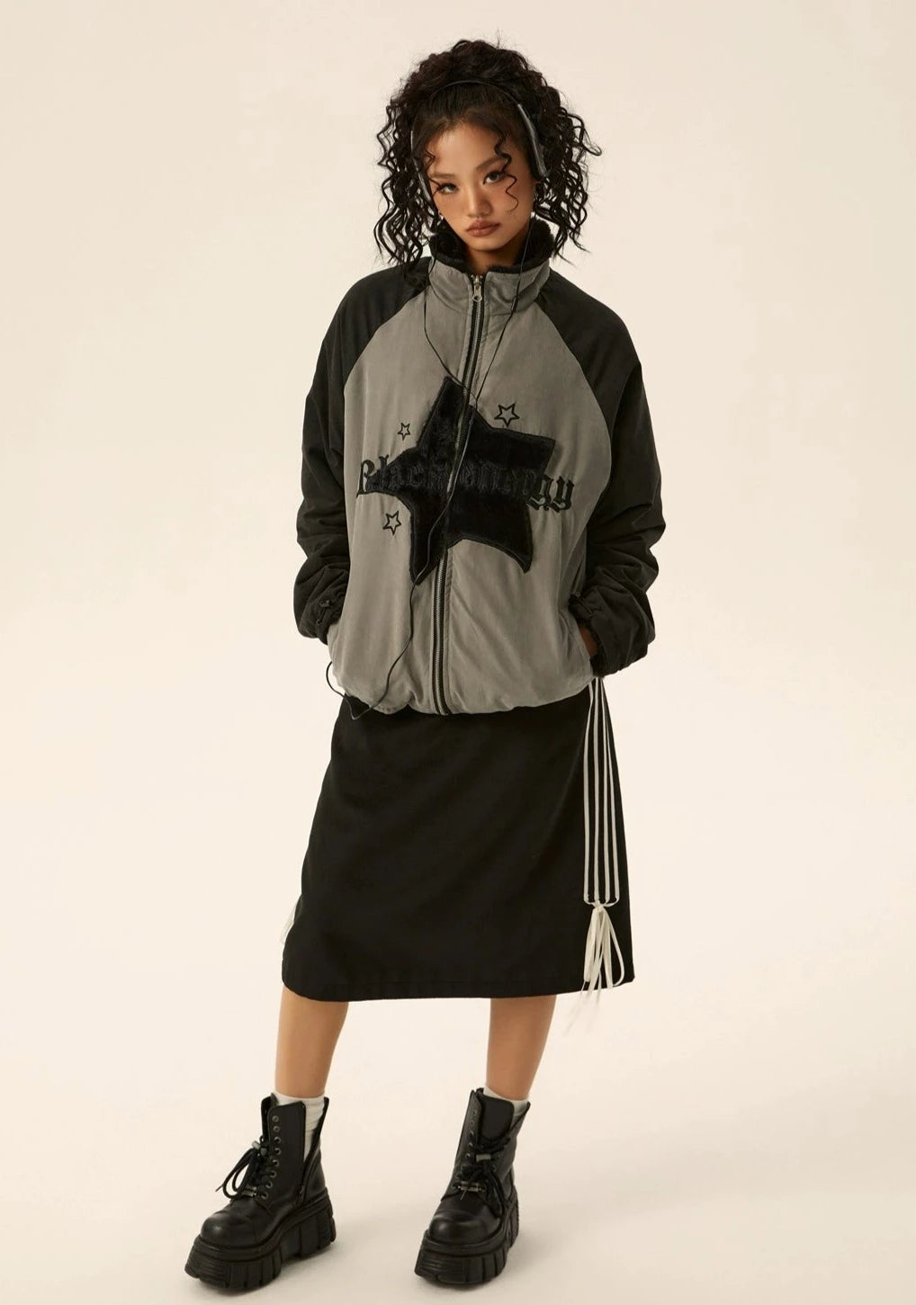 EZEK&STUDIO Retro Star Pullover Jacket