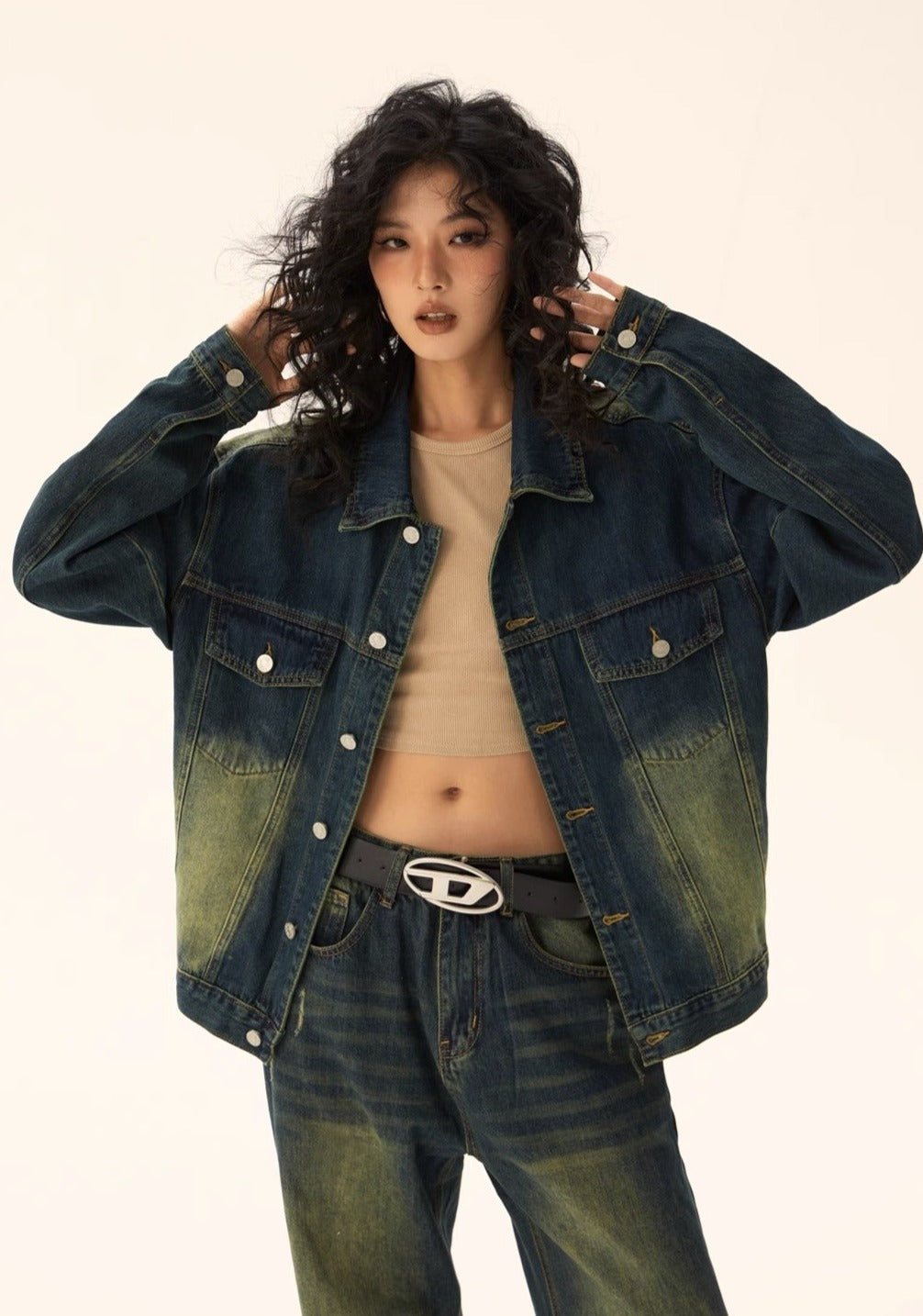 EZEK&STUDIO Casual Vintage Denim Jacket