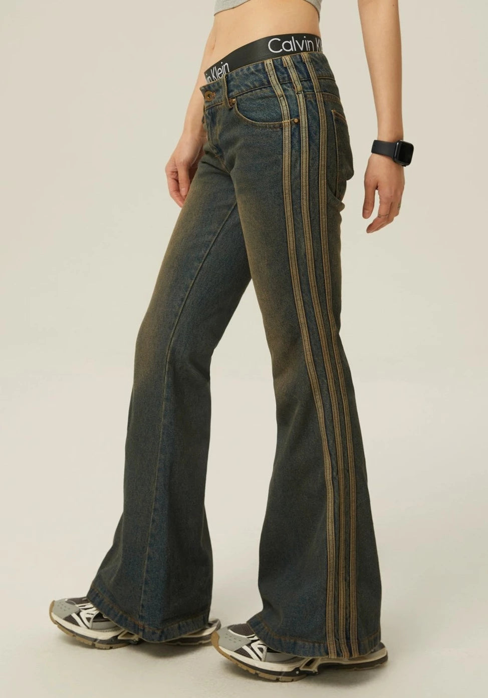 EZEK&STUDIO High-waisted Casual Denim Pants