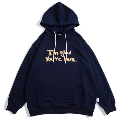 BELLKENIDE Retro Letter Pullover Hoodie
