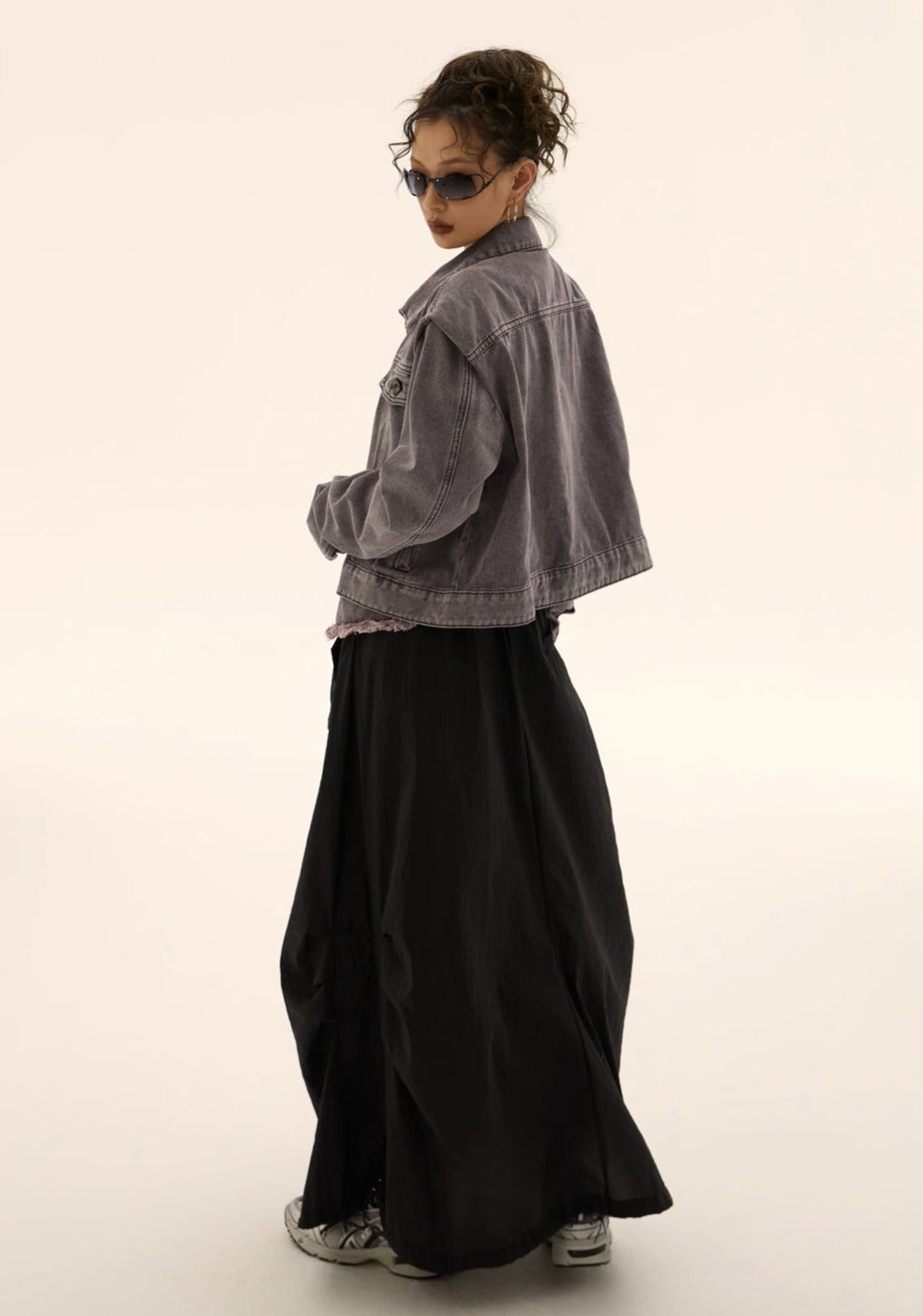 EZEK&STUDIO Retro Smoky Gray Denim Jacket
