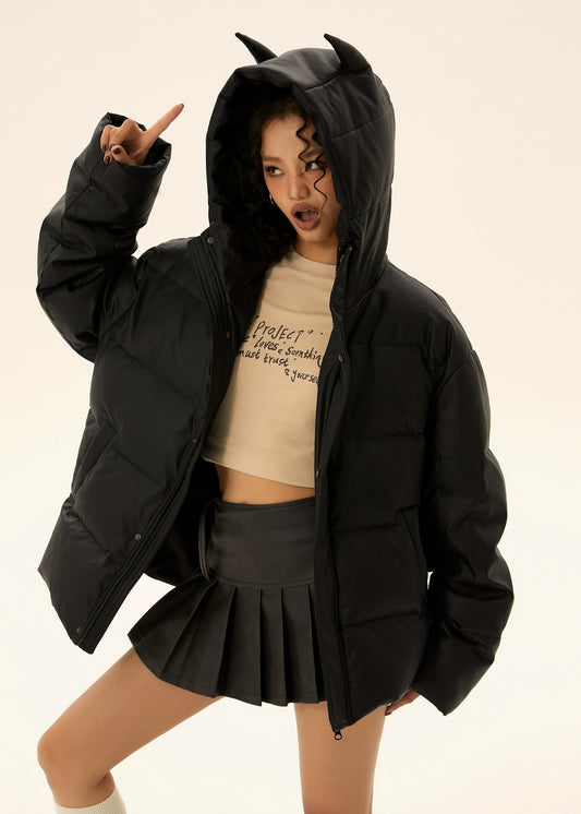 EZEK&STUDIO Retro Black Down Jacket
