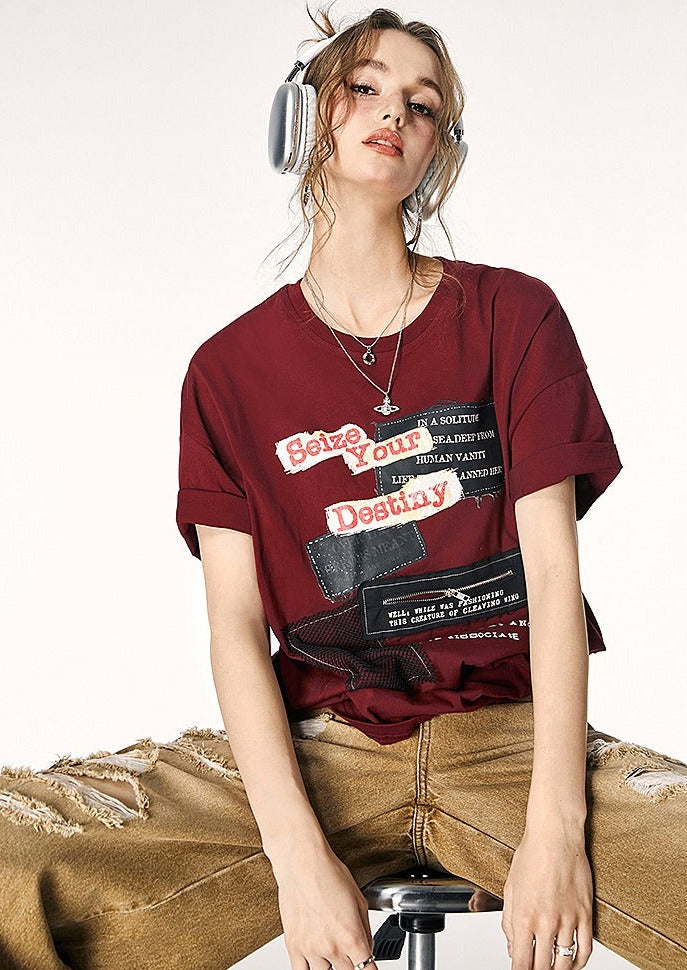 I'M ONE Red American Vintage T-shirt