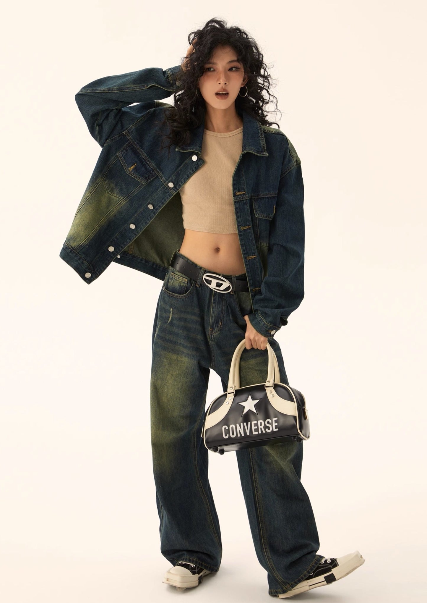 EZEK&STUDIO Casual Vintage Denim Jacket