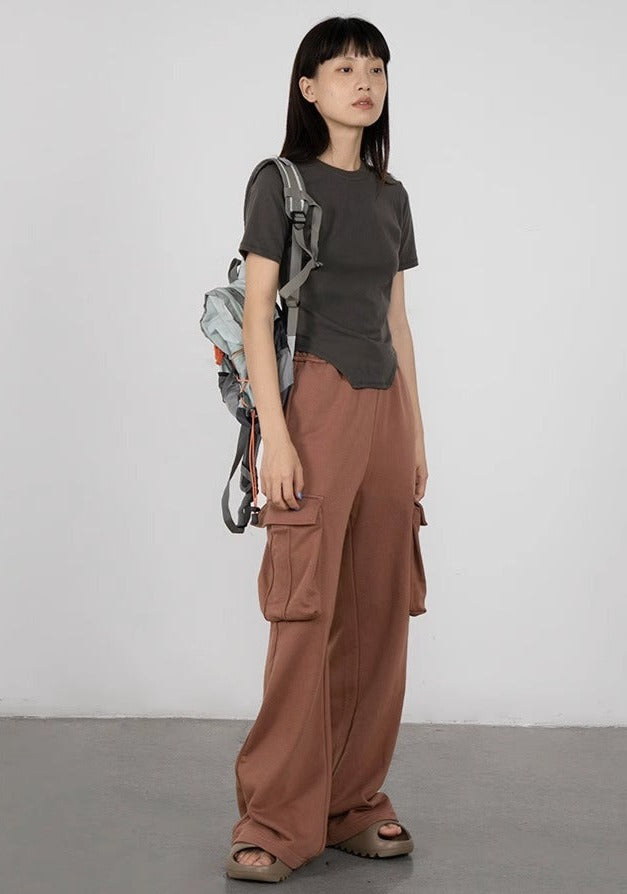 CRYING CENTER Low Waist Work Pocket Pants