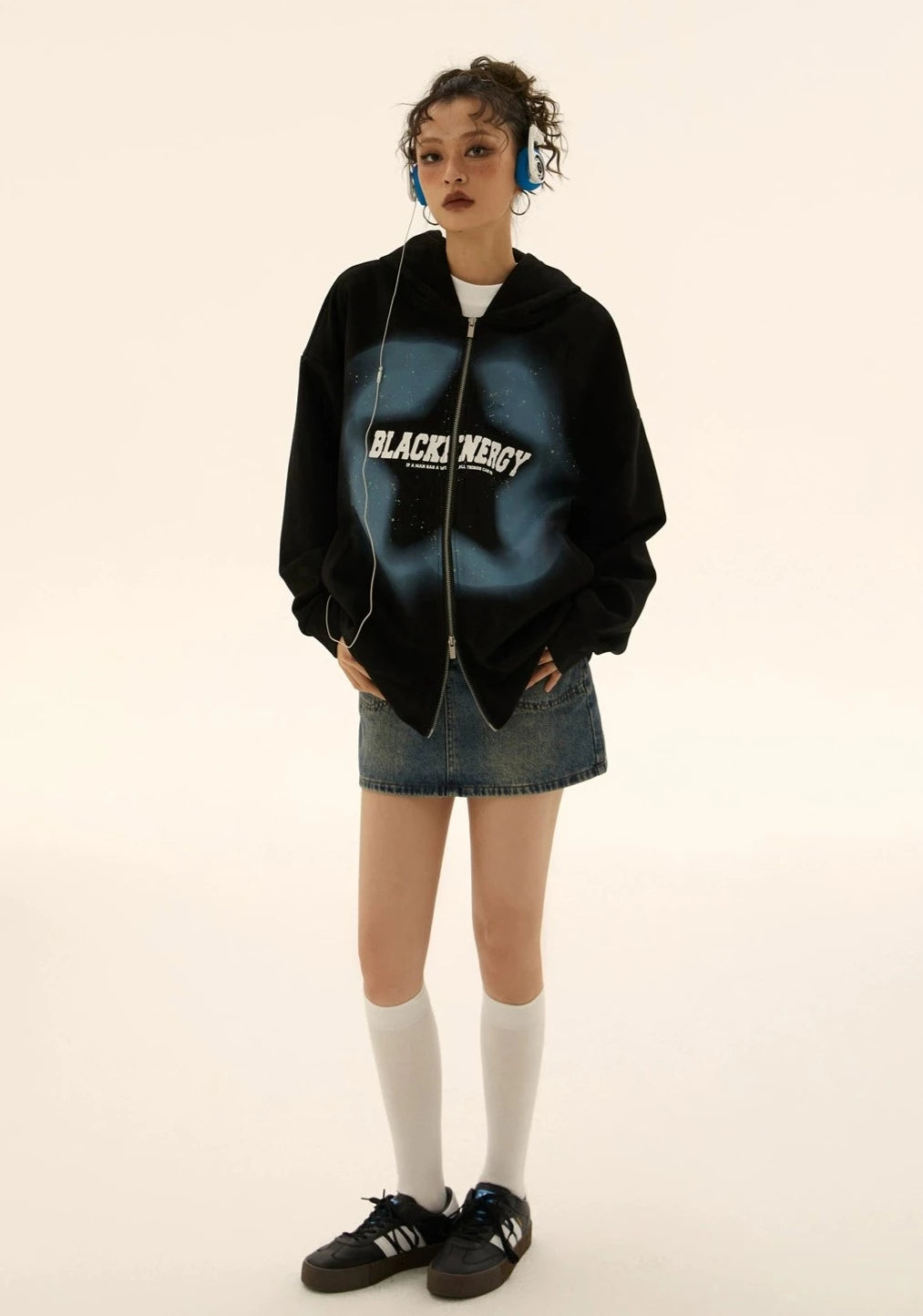 EZEK&STUDIO Graphic Star Zip Hoodie