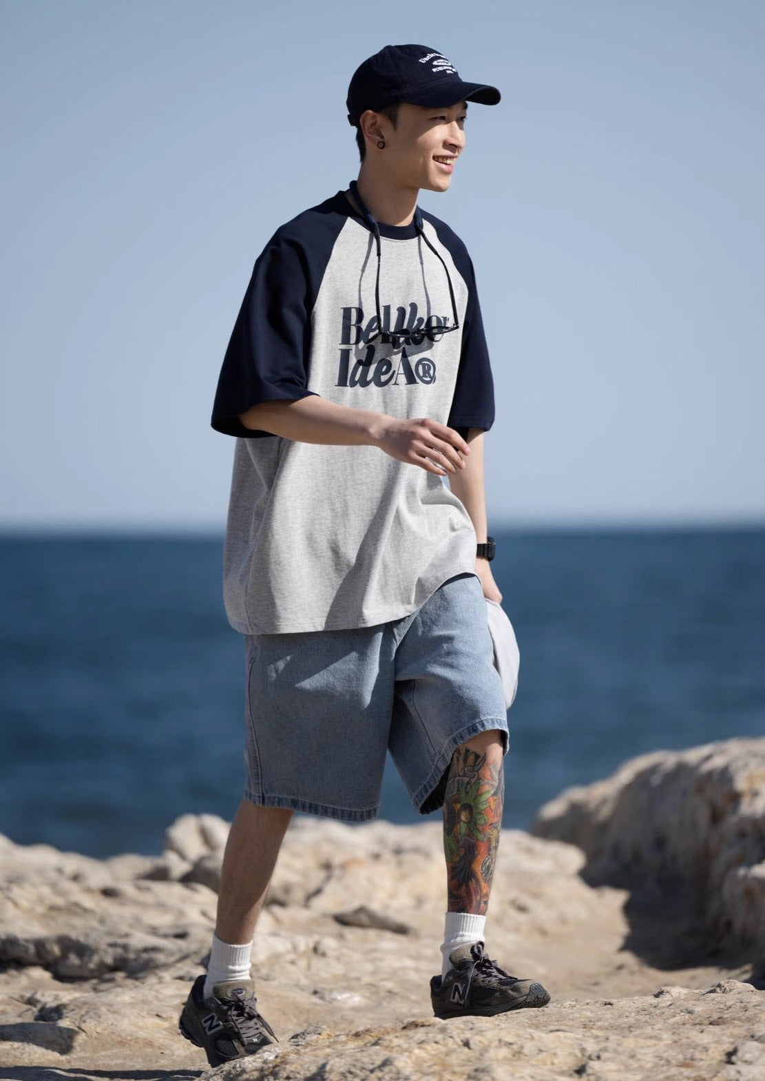 BELLKENIDE Vintage Color Raglan T-shirt