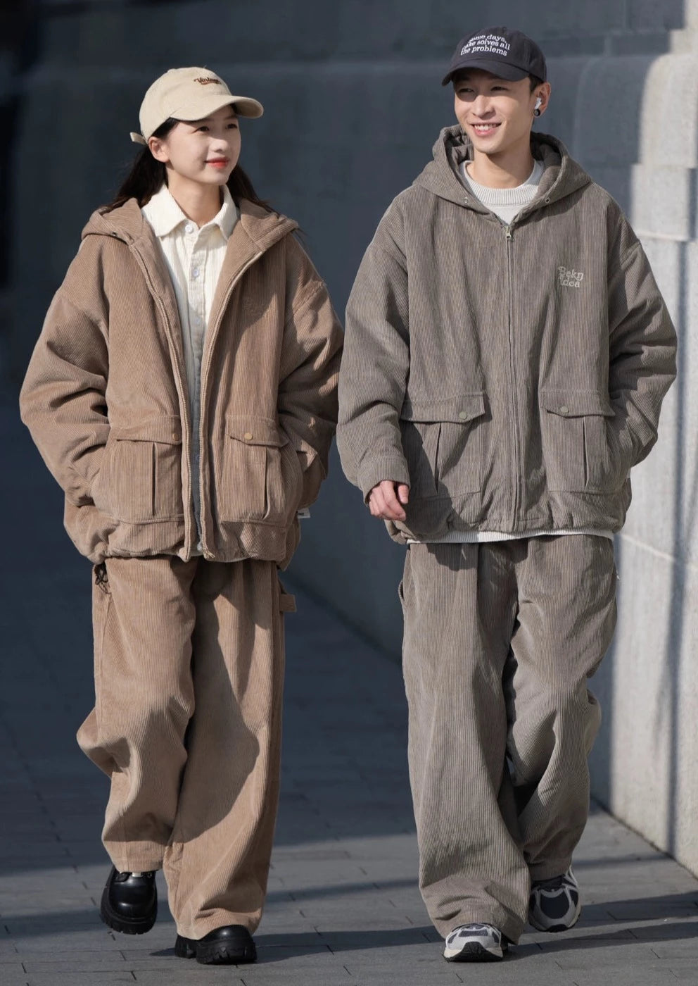 BELLKENIDE Corduroy Silhouette Work Pants