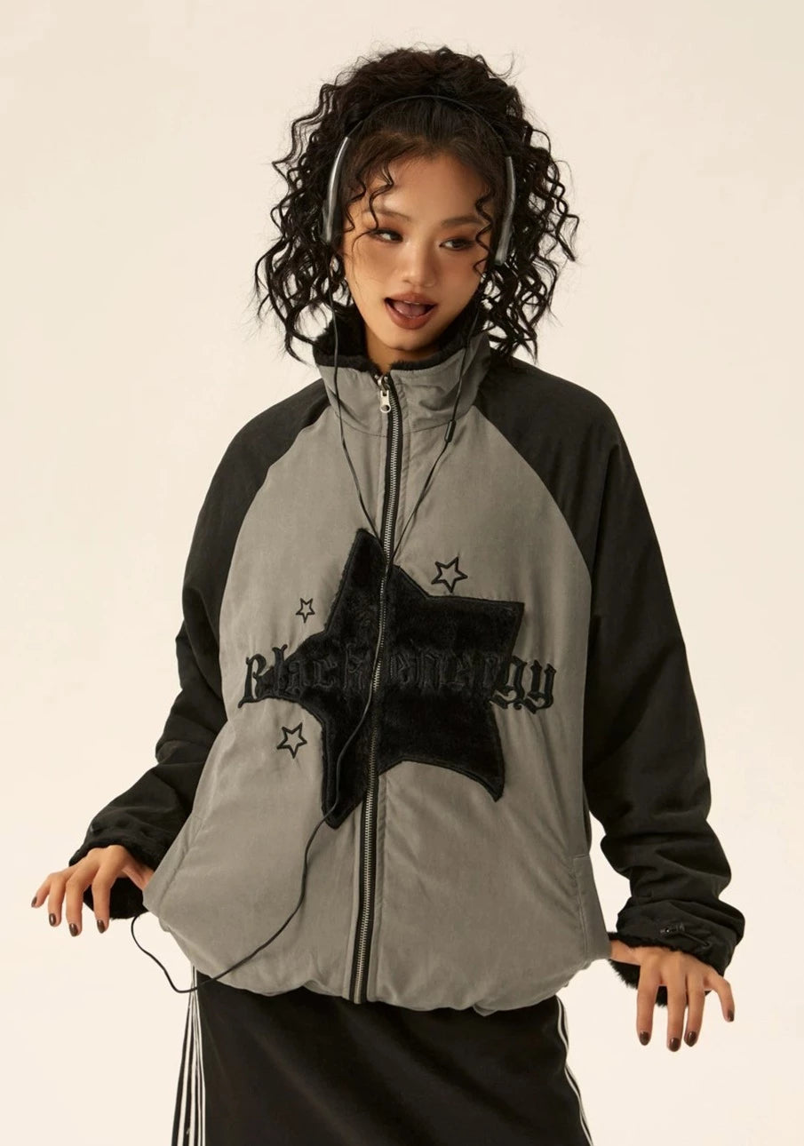 EZEK&STUDIO Retro Star Pullover Jacket