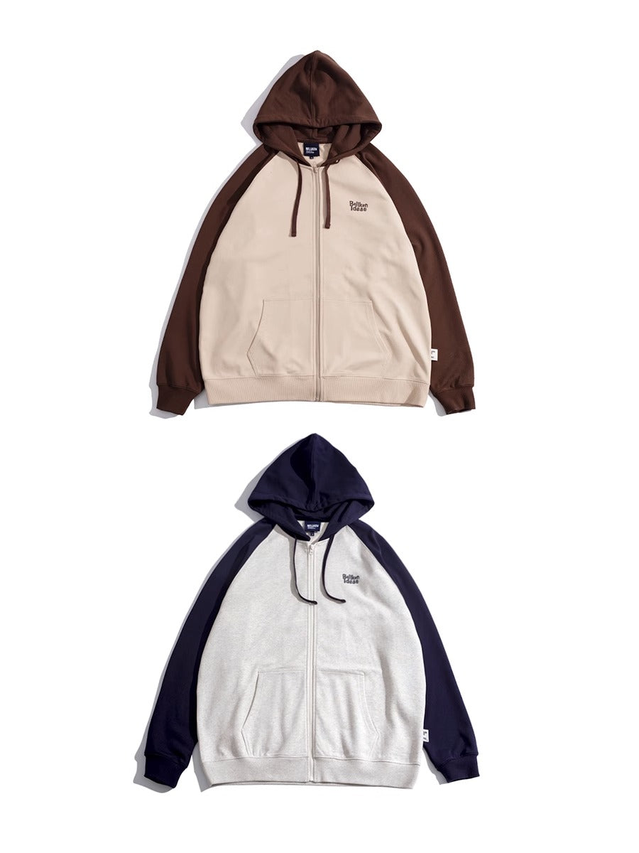 BELLKENIDE Zipper Cardigan Hooded Sweatshirt