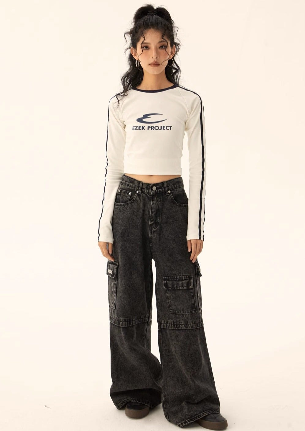 EZEK&STUDIO Vintage Washed Work Denim Pants