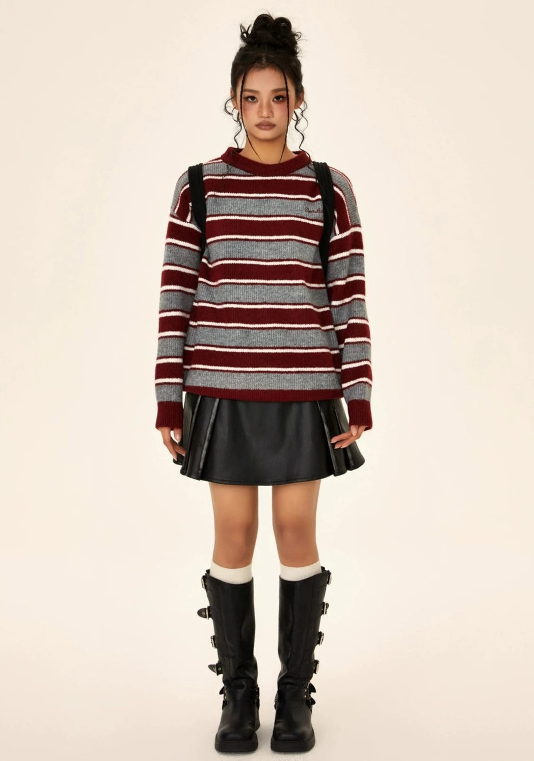EZEK&STUDIO Vintage Pullover Round Neck Sweater