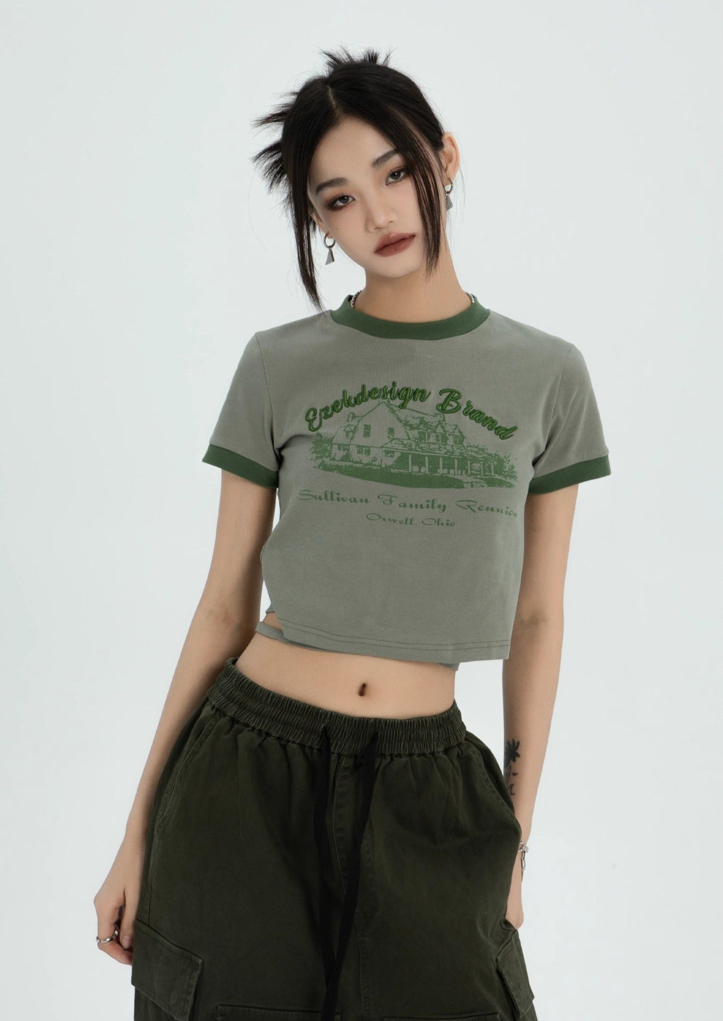 EZEK&STUDIO Paragraph Ringer T-shirt