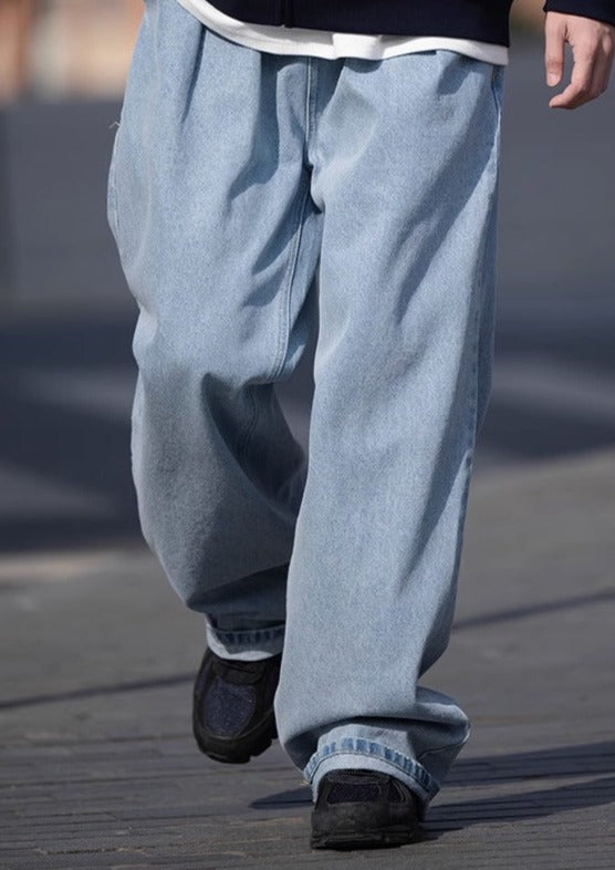 BELLKENIDE Loose Straight Retro Jeans