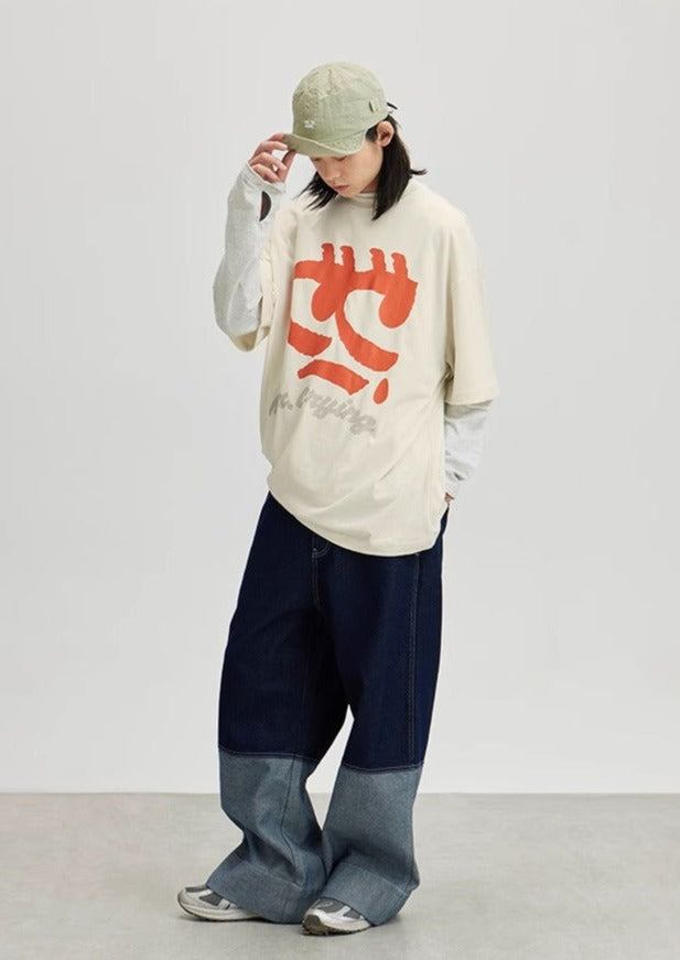 CRYING CENTER Cry Face Print T-shirt
