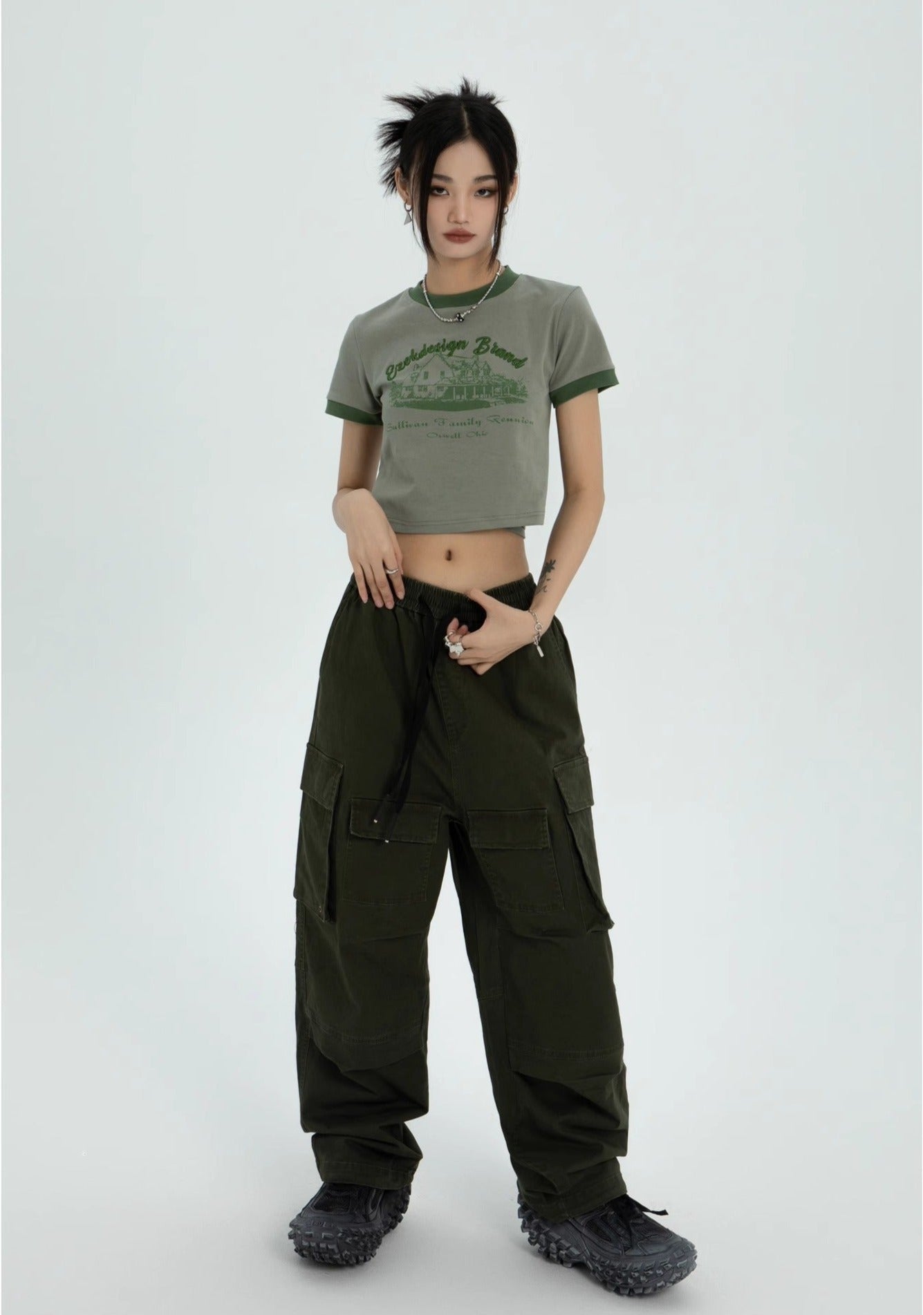 EZEK&STUDIO Paragraph Ringer T-shirt